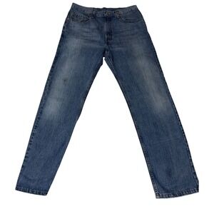 Levis 505 Regular Fit Straight Leg Mens Jeans Medium Wash Blue W33 L32